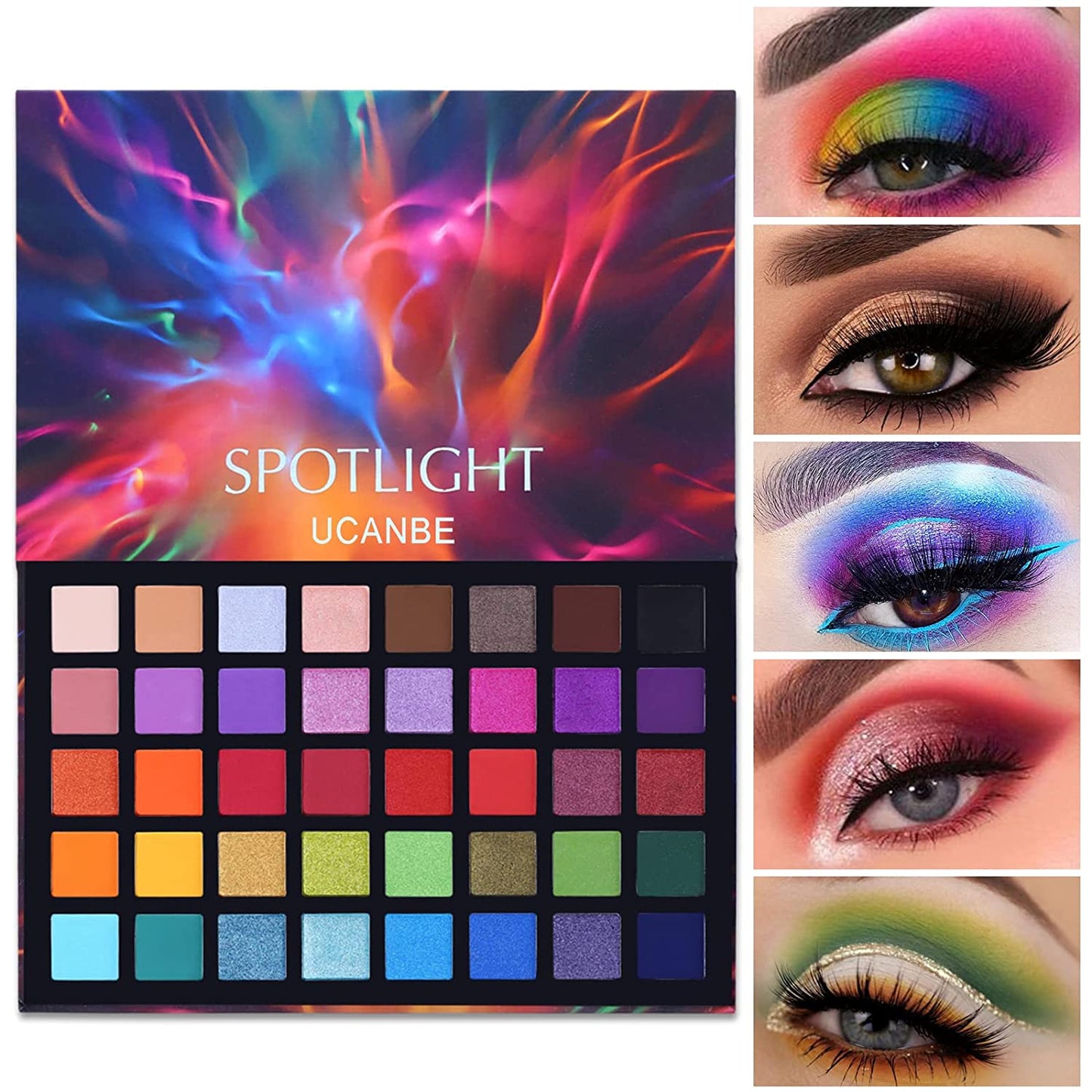 Spotlight Eyeshadow Palette Professional 40 Color Eye Shadow Matte Shimmer Makeup Pallet Highly Pigmented Colorful Powder Long Lasting Waterproof Eye Shadow