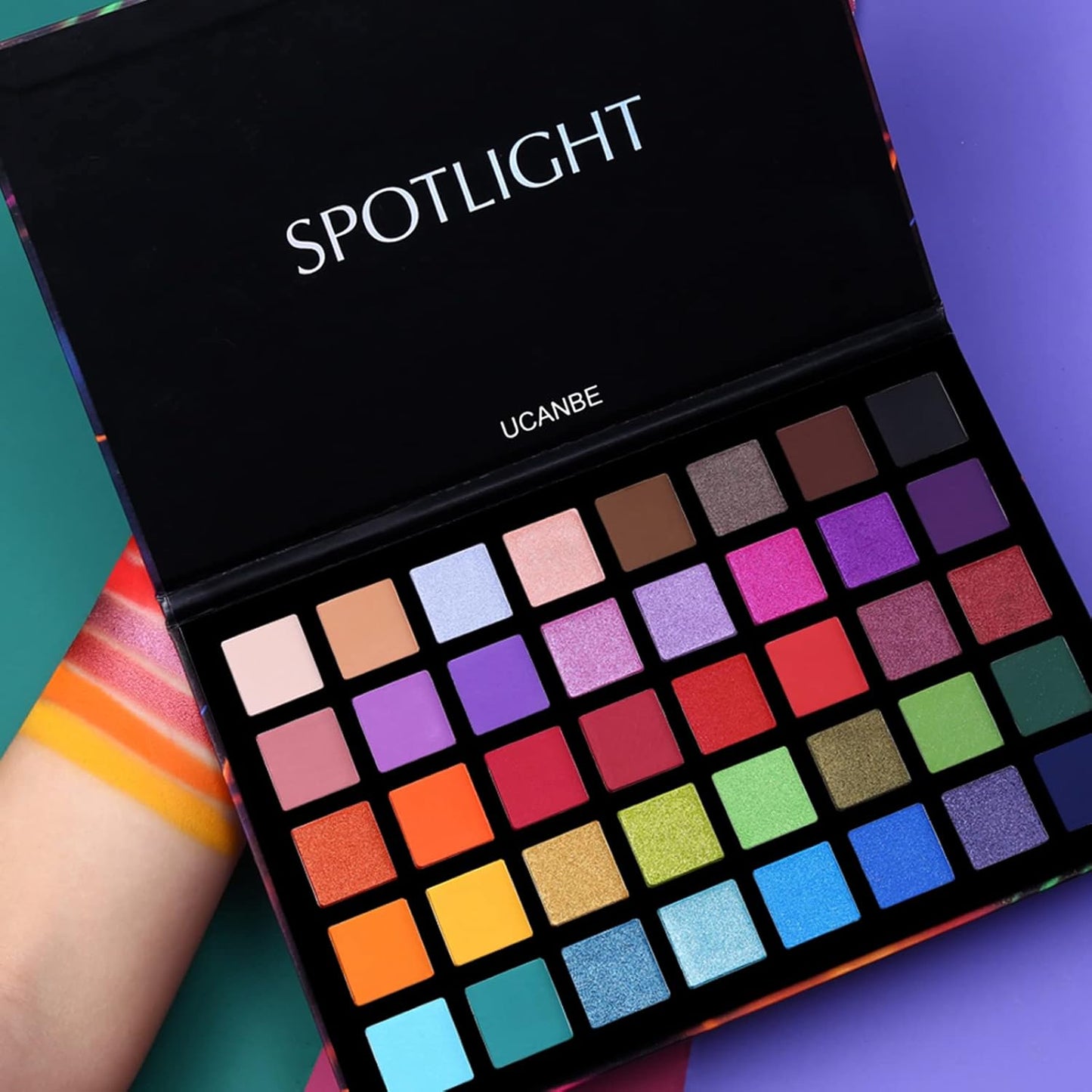 Spotlight Eyeshadow Palette Professional 40 Color Eye Shadow Matte Shimmer Makeup Pallet Highly Pigmented Colorful Powder Long Lasting Waterproof Eye Shadow